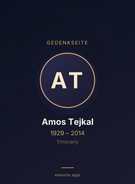 Gedenkportrait von Amos Tejkal