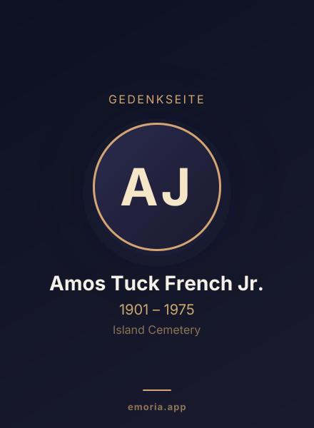 Gedenkportrait von Amos Tuck French Jr.