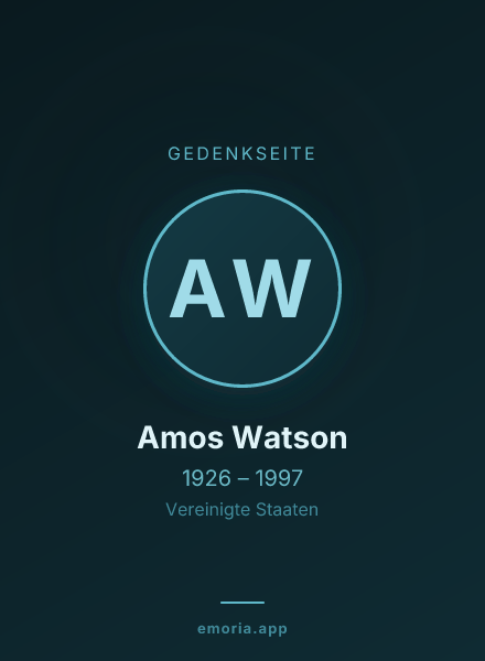 Gedenkportrait von Amos Watson