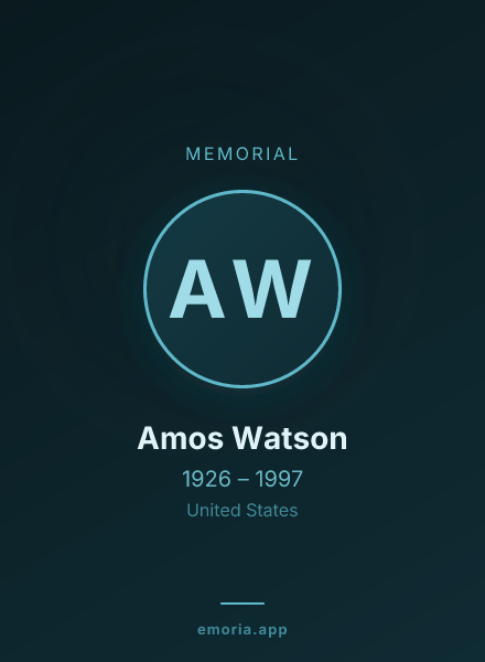 Memorial portrait of Amos Watson
