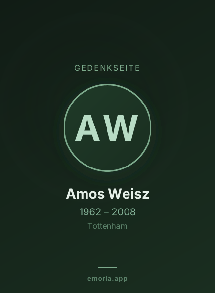 Gedenkportrait von Amos Weisz
