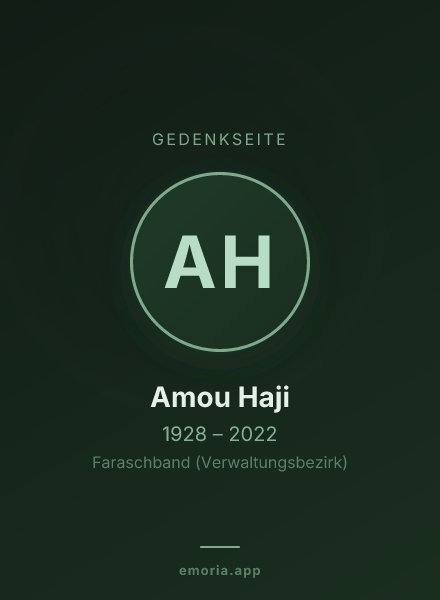 Gedenkportrait von Amou Haji