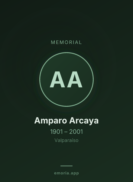 Memorial portrait of Amparo Arcaya