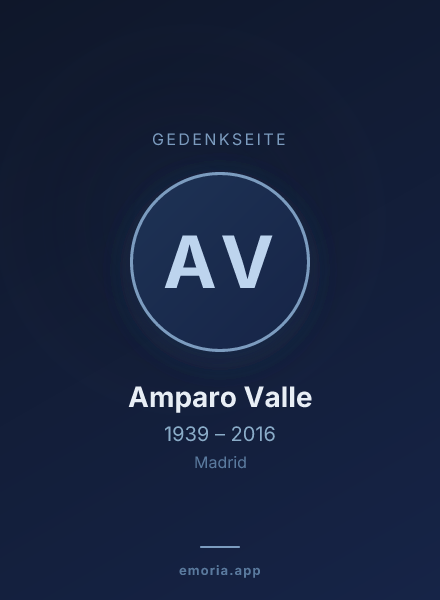 Gedenkportrait von Amparo Valle