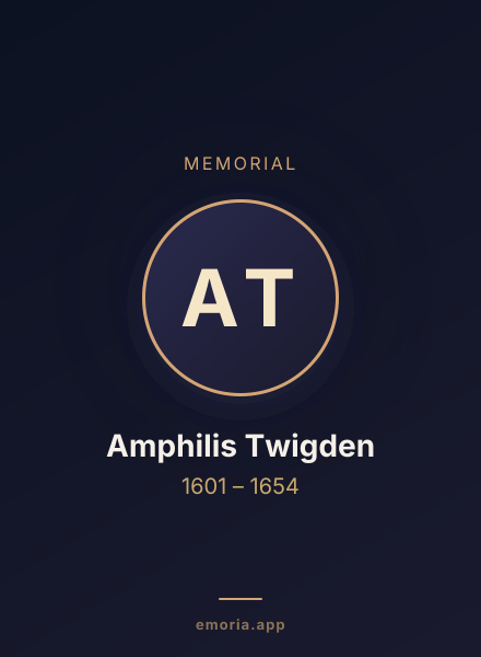 Memorial portrait of Amphilis Twigden