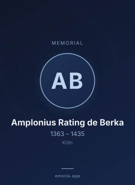 Memorial portrait of Amplonius Rating de Berka