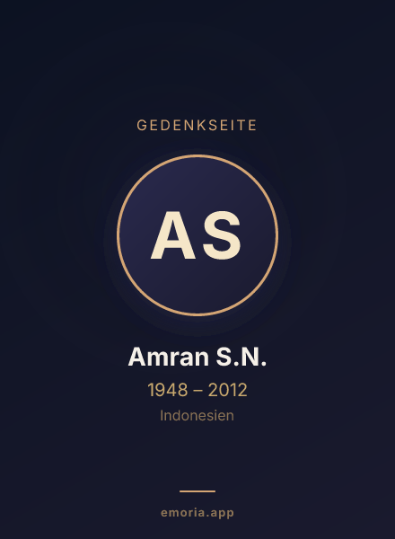 Gedenkportrait von Amran S.N.
