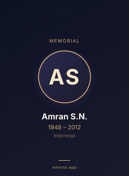 Memorial portrait of Amran S.N.