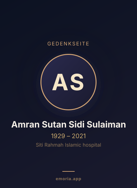 Gedenkportrait von Amran Sutan Sidi Sulaiman