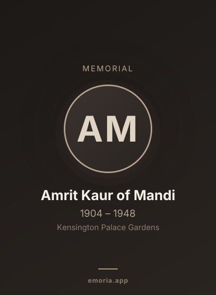 Memorial portrait of Amrit Kaur of Mandi