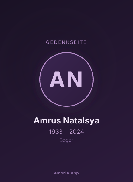 Gedenkportrait von Amrus Natalsya