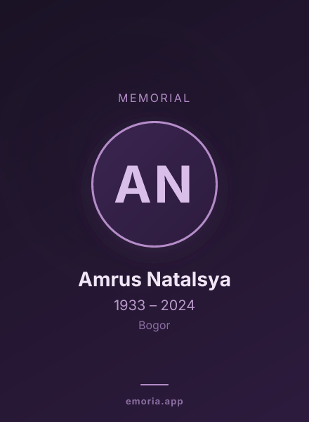 Memorial portrait of Amrus Natalsya