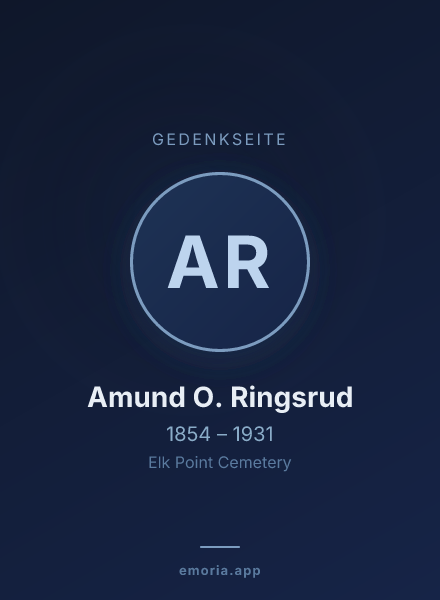 Gedenkportrait von Amund O. Ringsrud