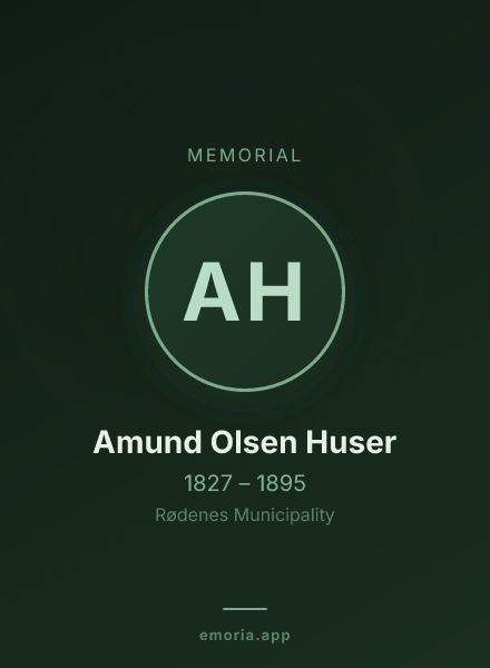Memorial portrait of Amund Olsen Huser