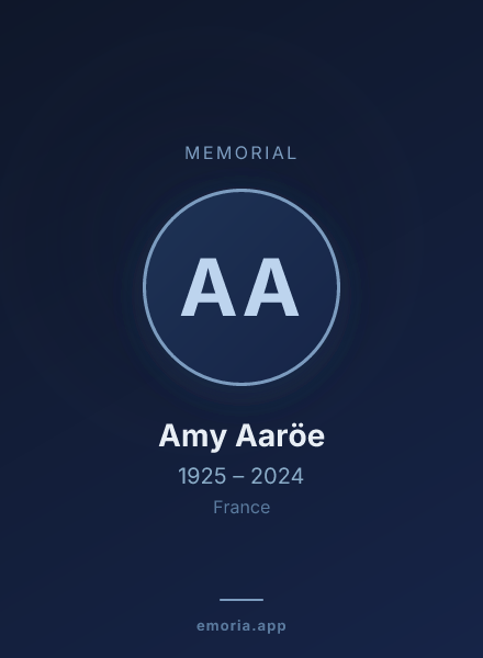 Memorial portrait of Amy Aaröe