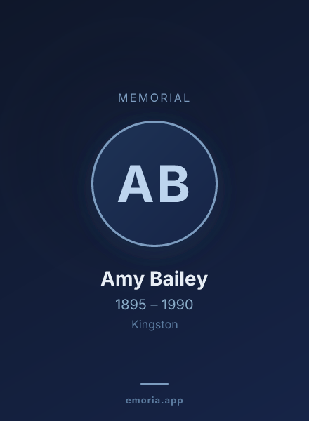 Memorial portrait of Amy Bailey