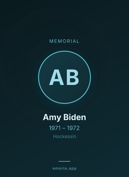 Memorial portrait of Amy Biden