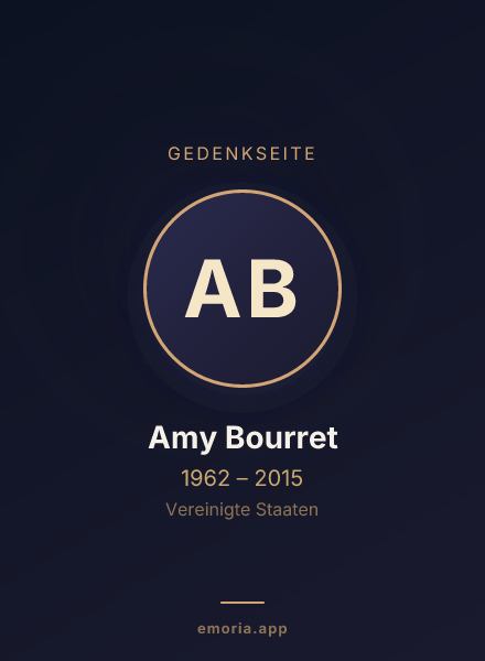 Gedenkportrait von Amy Bourret