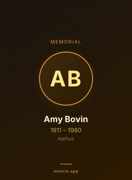 Memorial portrait of Amy Bovin