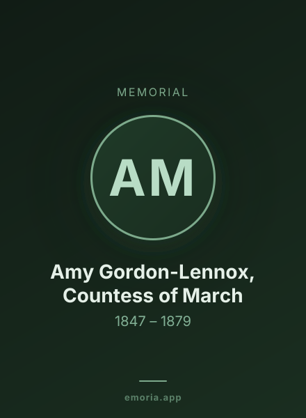 Memorial portrait of Amy Gordon-Lennox, Countess of March