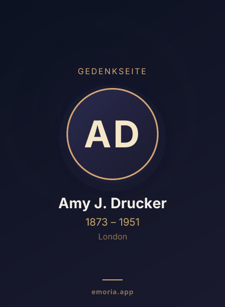 Gedenkportrait von Amy J. Drucker