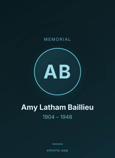 Memorial portrait of Amy Latham Baillieu