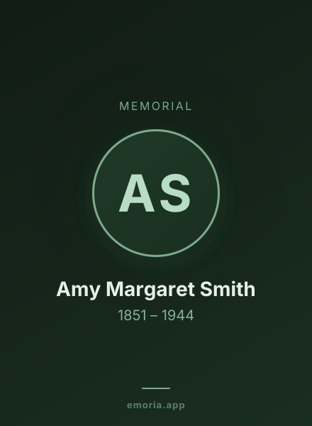 Memorial portrait of Amy Margaret Smith