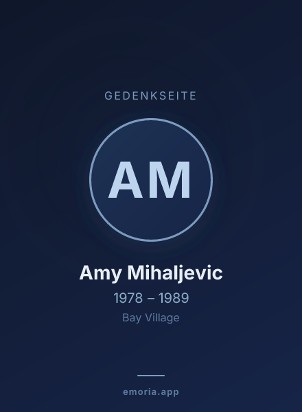Gedenkportrait von Amy Mihaljevic