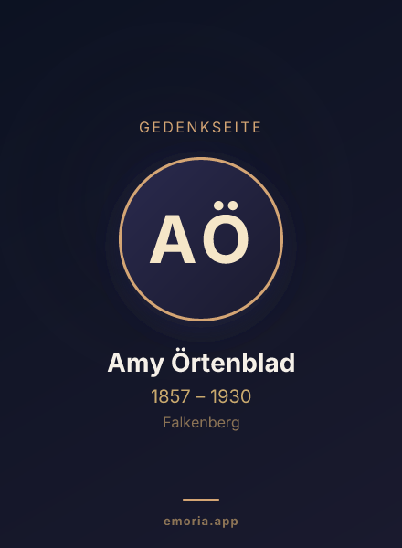 Gedenkportrait von Amy Örtenblad