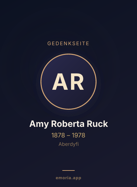 Gedenkportrait von Amy Roberta Ruck