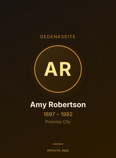 Gedenkportrait von Amy Robertson