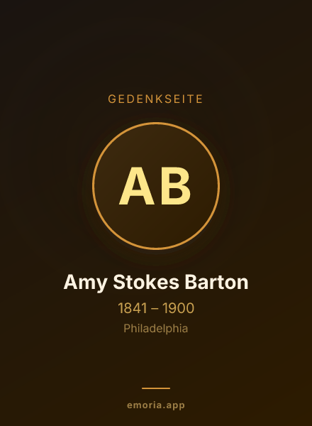 Gedenkportrait von Amy Stokes Barton