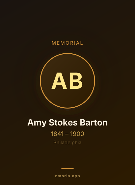 Memorial portrait of Amy Stokes Barton