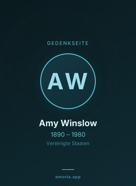 Gedenkportrait von Amy Winslow