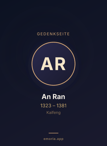 Gedenkportrait von An Ran