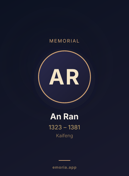 Memorial portrait of An Ran