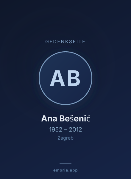 Gedenkportrait von Ana Bešenić