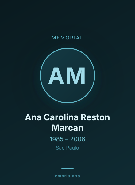 Memorial portrait of Ana Carolina Reston Marcan