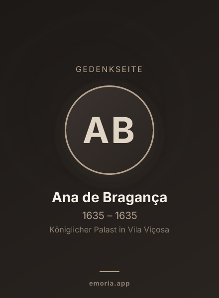 Gedenkportrait von Ana de Bragança