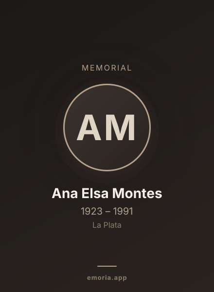 Memorial portrait of Ana Elsa Montes