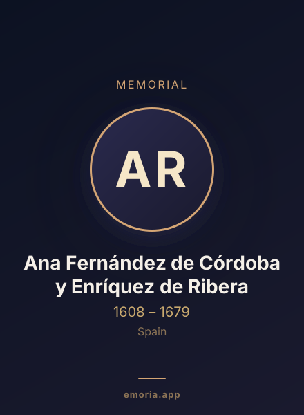 Memorial portrait of Ana Fernández de Córdoba y Enríquez de Ribera