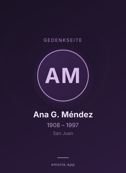 Gedenkportrait von Ana G. Méndez