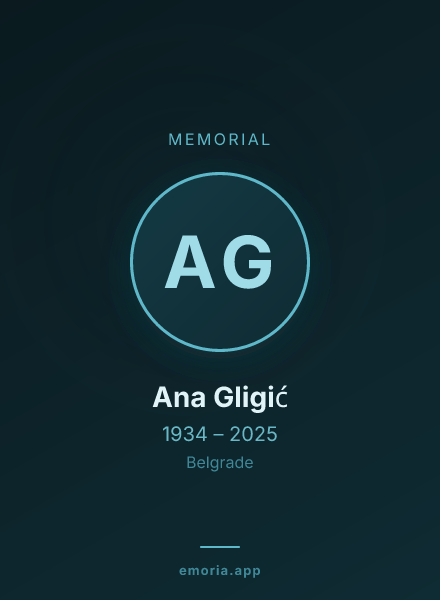 Memorial portrait of Ana Gligić