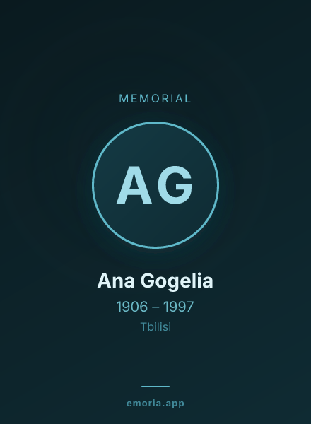 Memorial portrait of Ana Gogelia