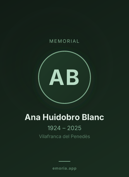 Memorial portrait of Ana Huidobro Blanc