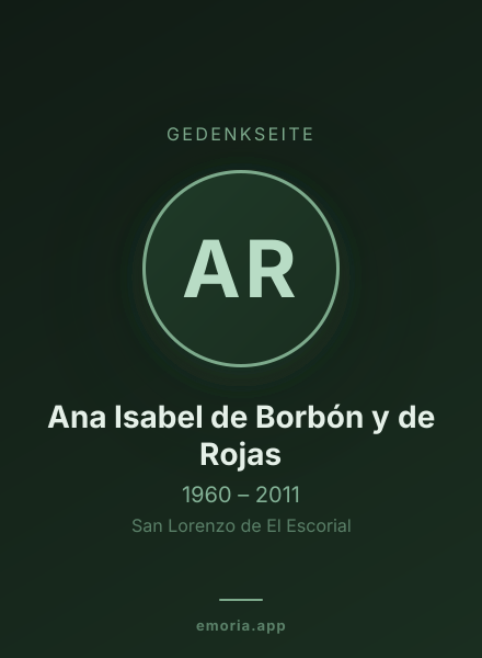 Gedenkportrait von Ana Isabel de Borbón y de Rojas