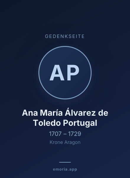 Gedenkportrait von Ana María Álvarez de Toledo Portugal