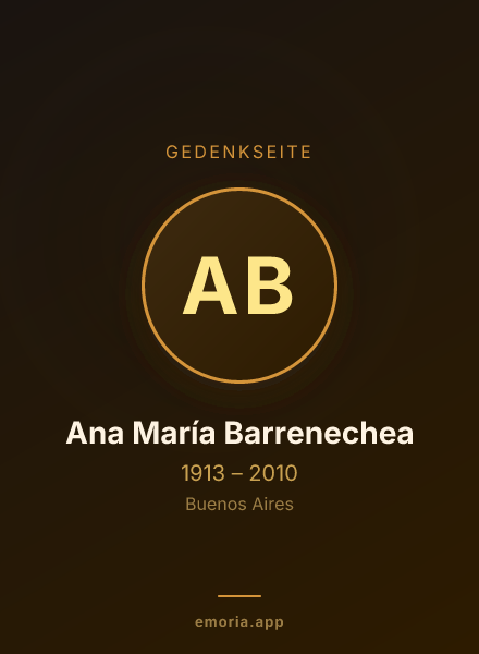 Gedenkportrait von Ana María Barrenechea