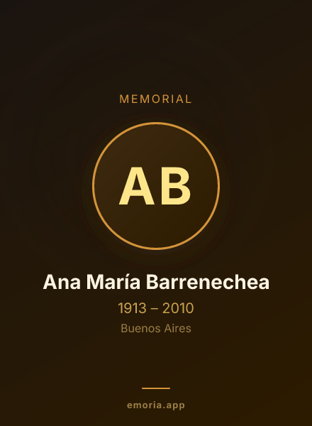 Memorial portrait of Ana María Barrenechea