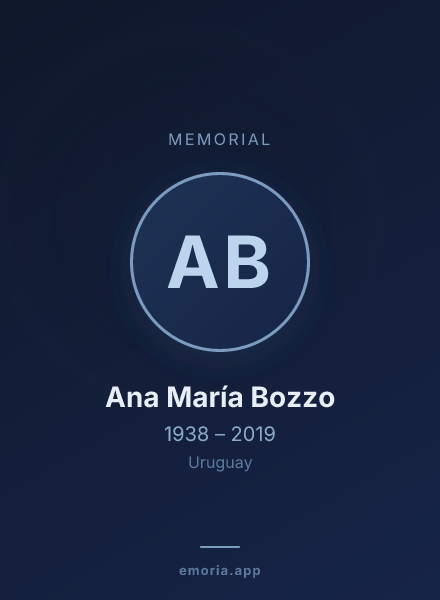 Memorial portrait of Ana María Bozzo